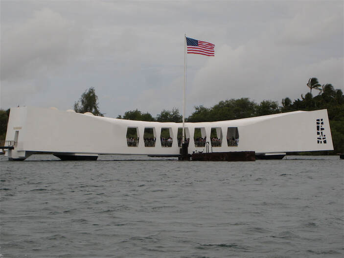 USS Arizona memorial at Pearl Harbor, Hawaii